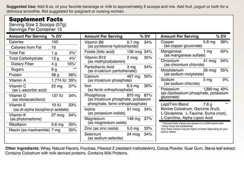 LeptiTrim6 Chocolate Meal Replacement Shake image 1