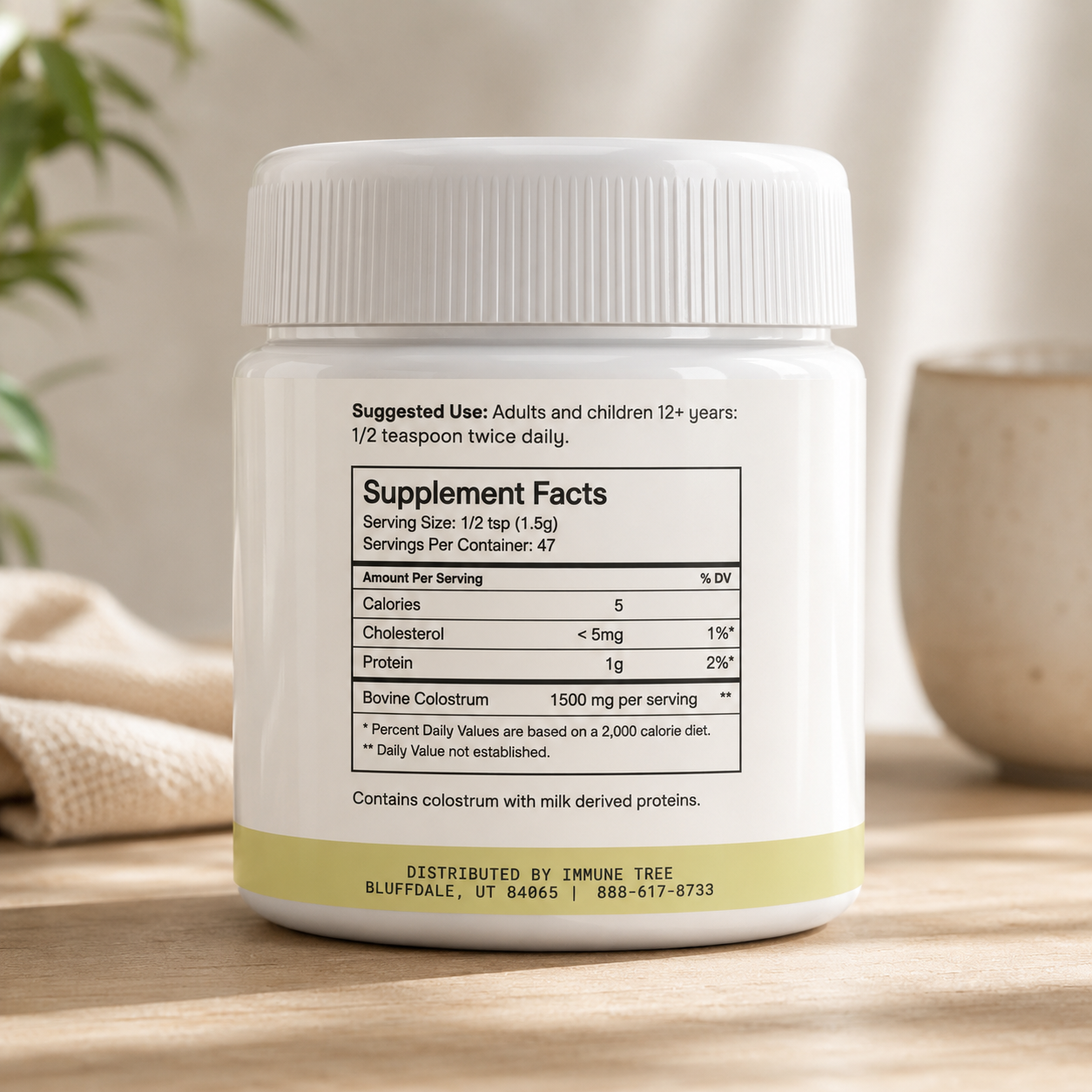 Colostrum6 Powder (Grass-Fed) | 100% Bovine Colostrum Immune Support, Gut Health & Vitality Supplement | 2.5 oz