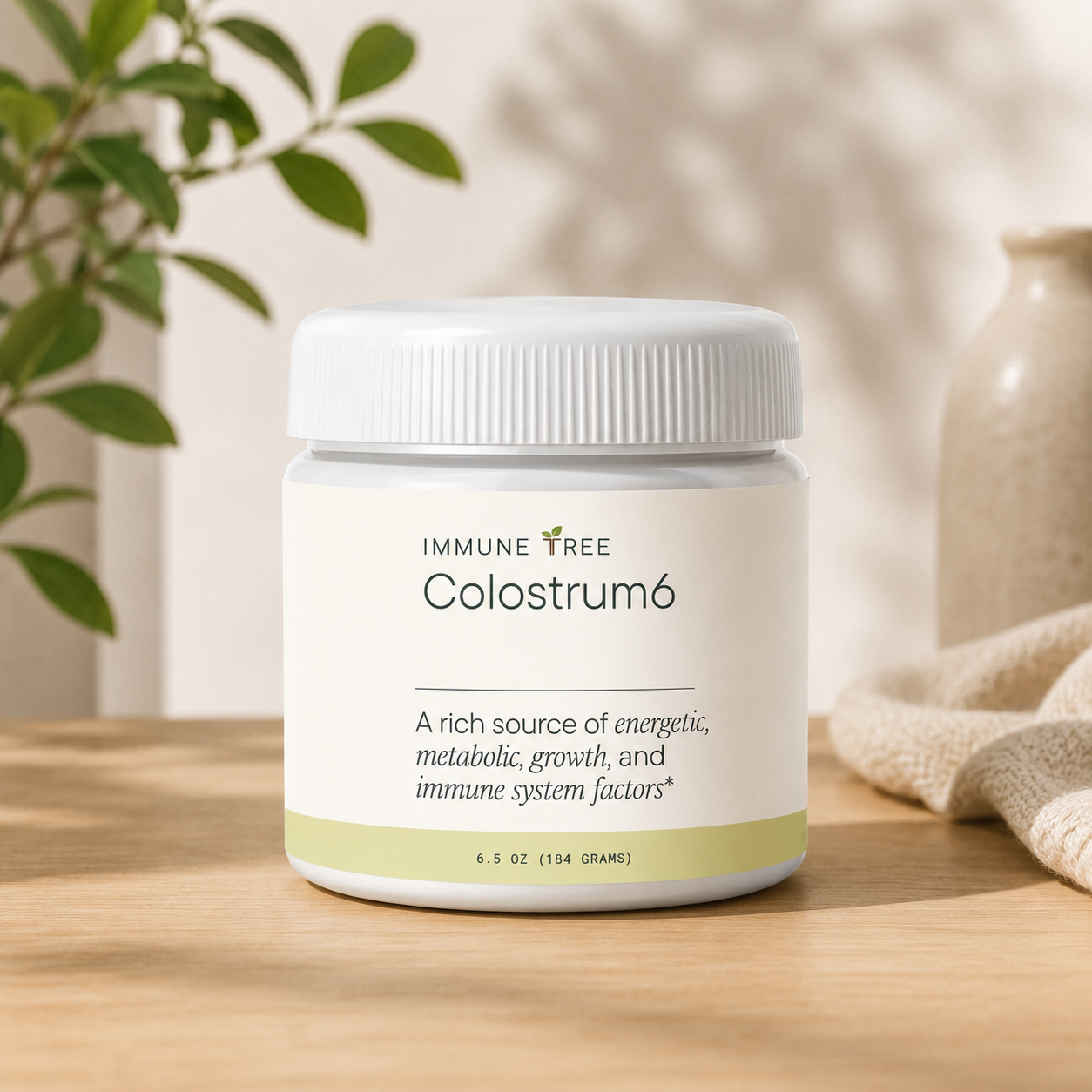Colostrum6 Powder (Grass-Fed) | 100% Bovine Colostrum Immune Support, Gut Health & Vitality Supplement | 6.5 oz