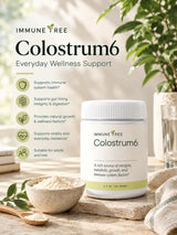 Colostrum6 Powder (Grass-Fed) | 100% Bovine Colostrum Immune Support, Gut Health & Vitality Supplement | 6.5 oz