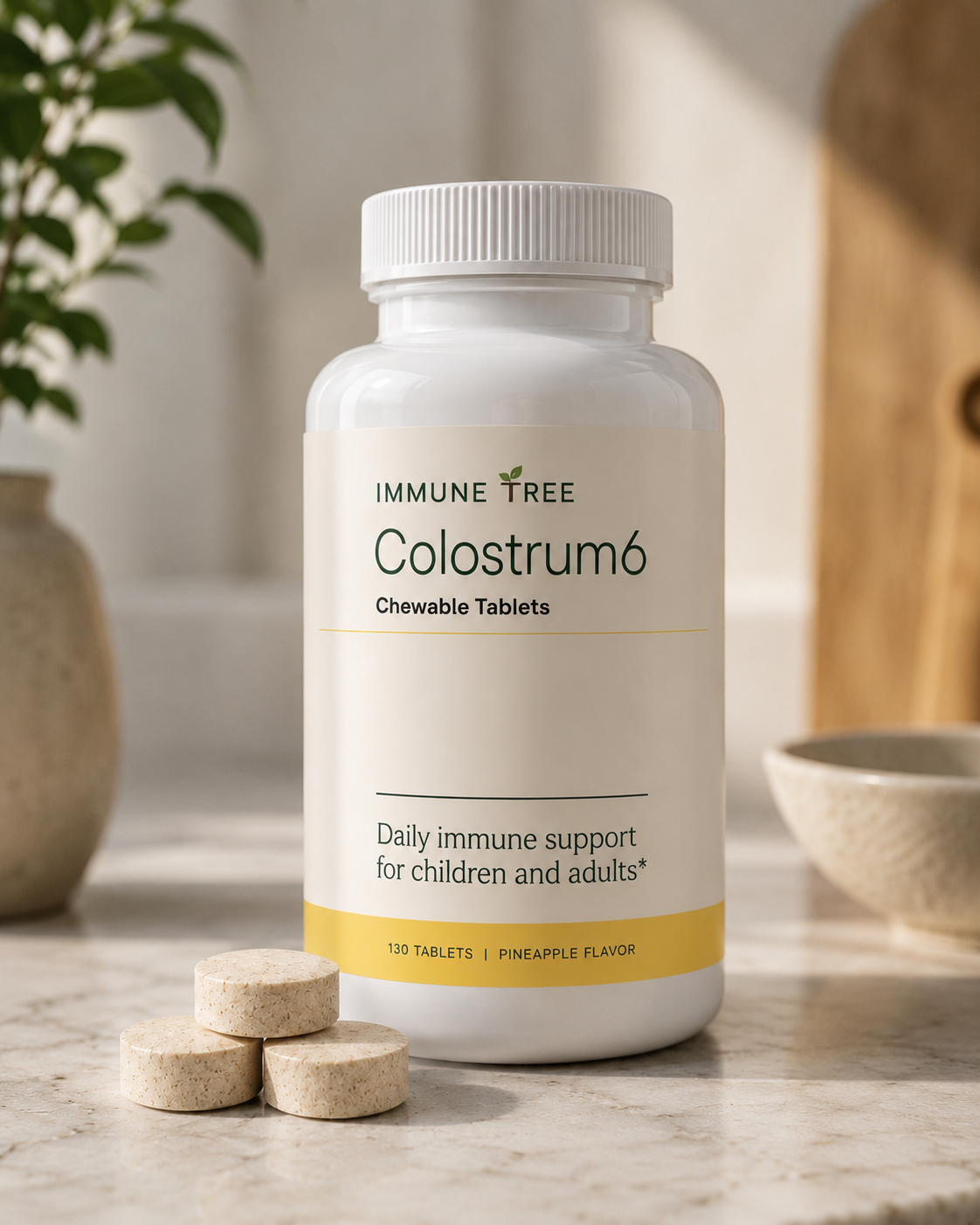 Colostrum Pineapple Tablets with Vitamin C