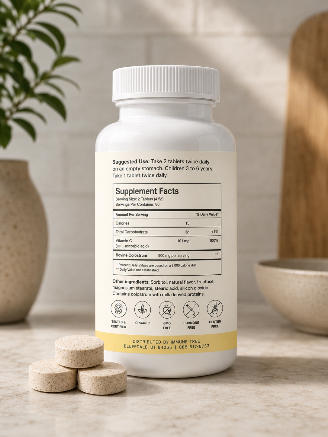 Colostrum Pineapple Tablets with Vitamin C