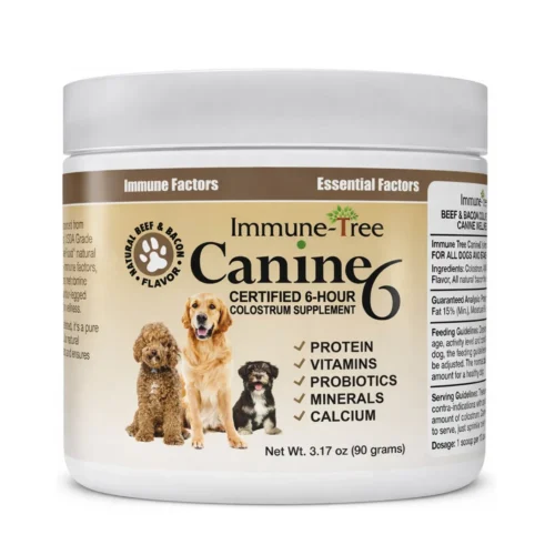 Canine6 | Natural Beef and Bacon Flavored Colostrum For Dogs And Puppies | 3.17oz
